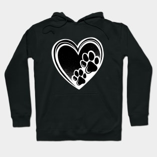 Paw Print Heart Hoodie